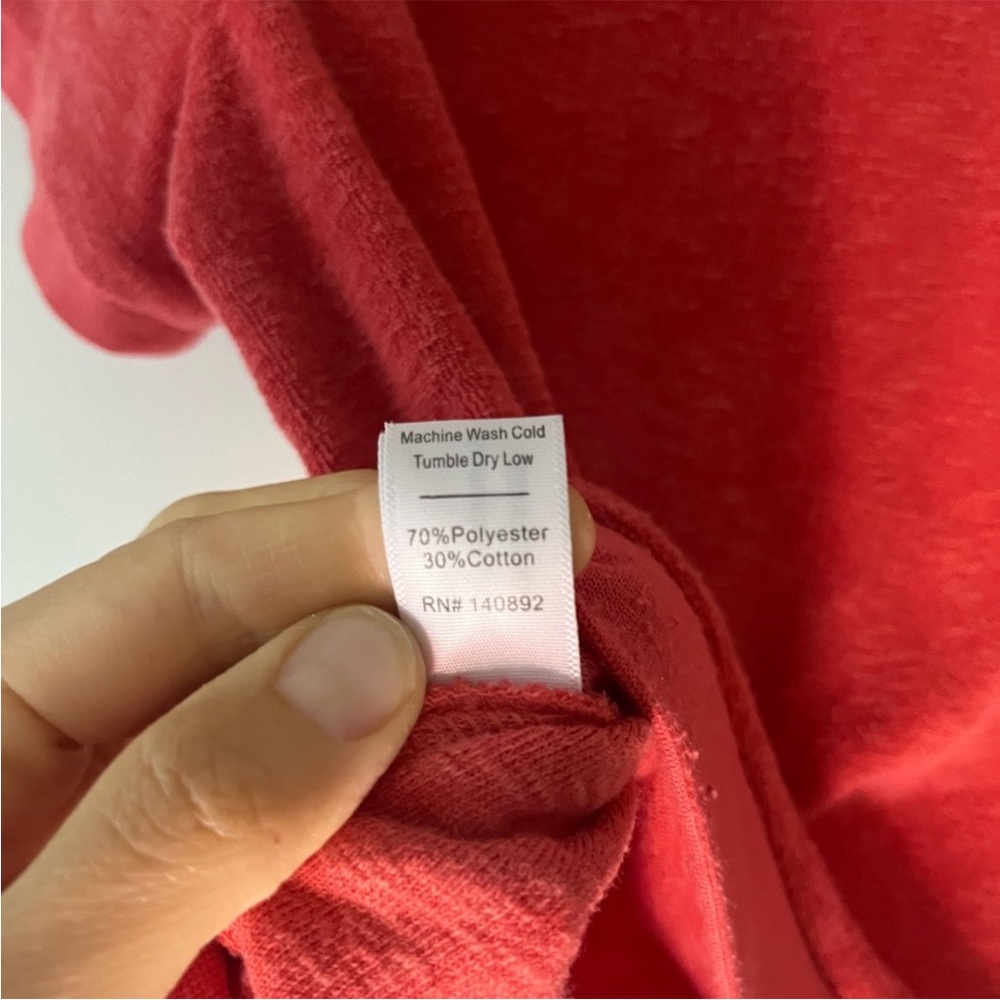 MARINE LAYER VINTAGE TERRYCLOTH SHORT SLEEVE POLO IN SOFT RED SIZE S - Picture 2 of 6